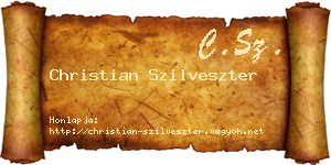 Christian Szilveszter névjegykártya